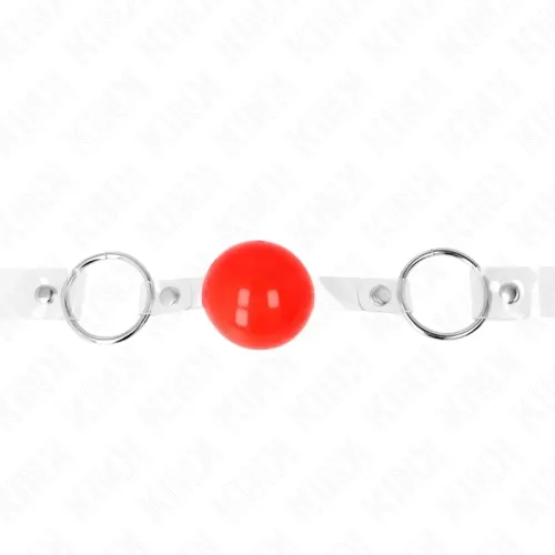 Red Transparent PVC Ball 4cm Adjustable Gag – Kink