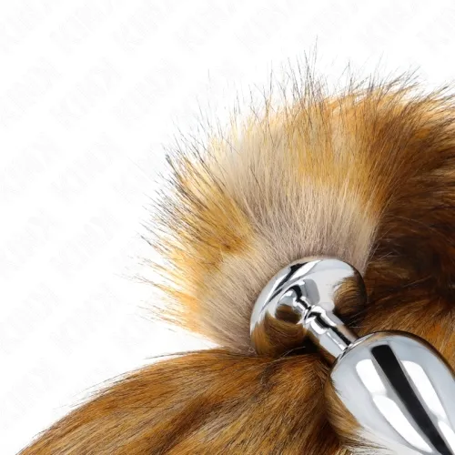 Anal Plug Size L 10 x 4 cm with Plastic Tail Brown – Kink