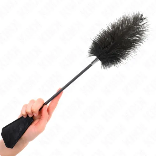 Ostrich feather tickling set with lace palette 56cm – Kink