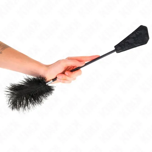 Ostrich feather tickling set with lace palette 56cm – Kink