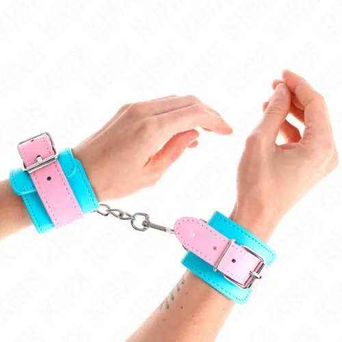 SãÃE Handgelenkfesseln Blau / Rosa – Kink