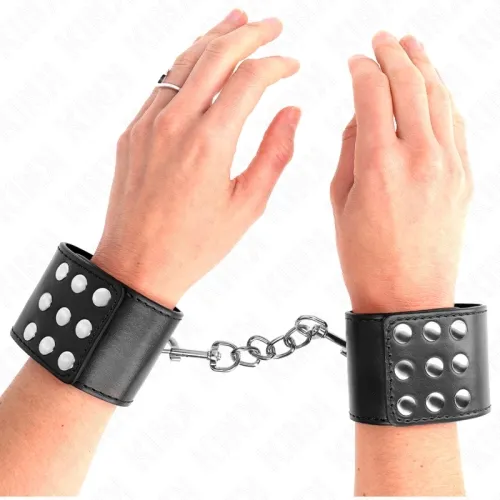 Handgelenkfesseln Mit Druckverschluss Schwarz – Kink