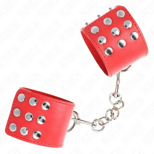 Handgelenkfesseln Mit Druckverschluss Rot – Kink
