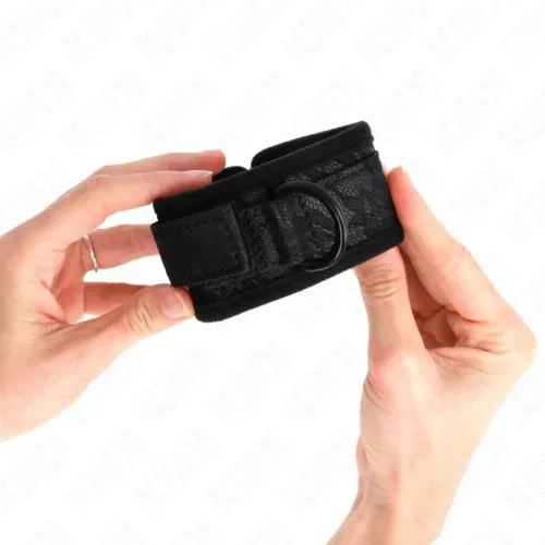 Dark Lace Cuffs Neoprene Handgelenk Manschetten Schwarz – Kink