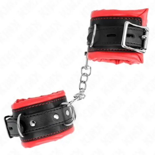 Schwere Handgelenksfesseln Mit Rotem Pelzfutter – Kink