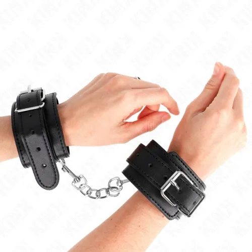 Thin Wrist Cuffs Black Adjustable 21-33cm – Kink