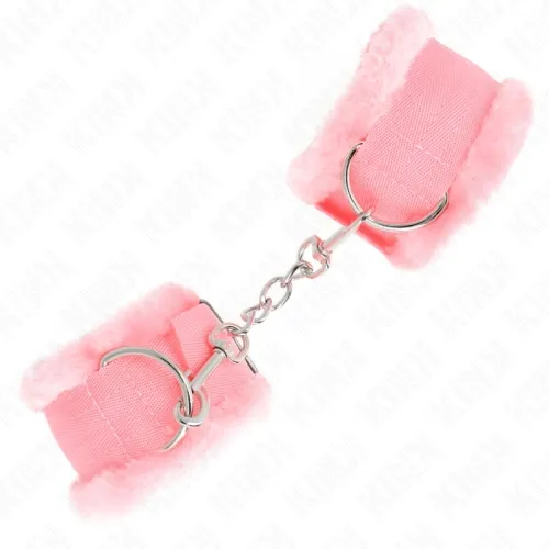 Pink fur-lined wrist cuffs – Kink