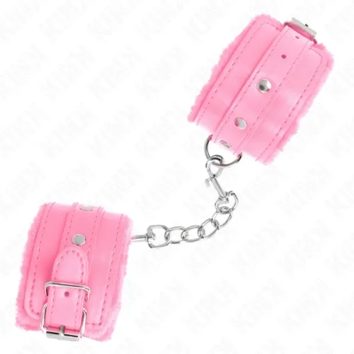 Premium Handgelenkfesseln gefüttert Rosa – Kink