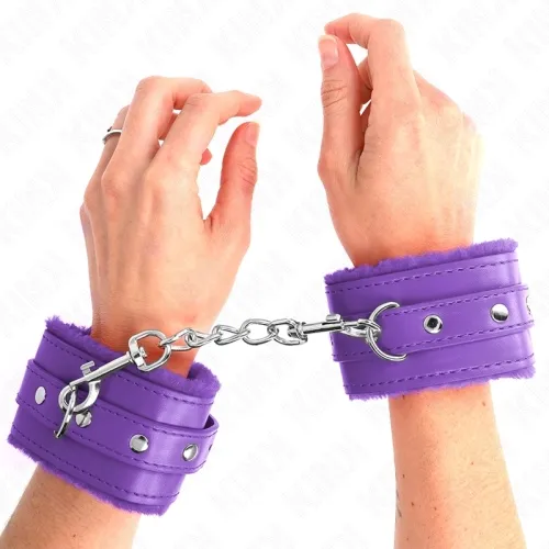 Premium Handgelenkfesseln gefüttert Lila – Kink