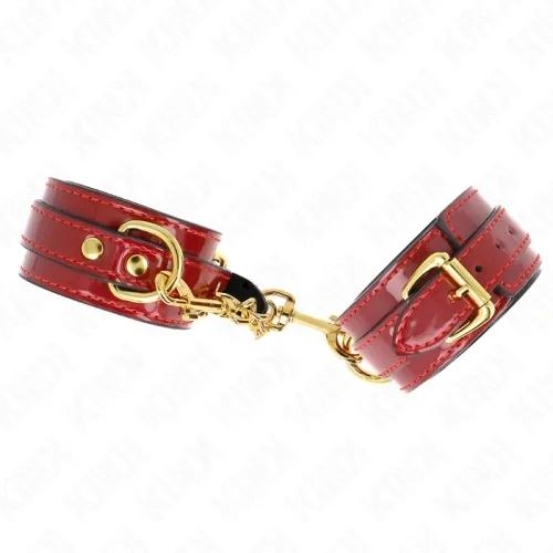 Joanna Angel Handgelenkmanschetten Rot Mit Goldkette – Kink