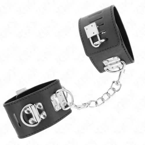 Multiposition Handgelenkfesseln Mit Schloss Schwarz – Kink