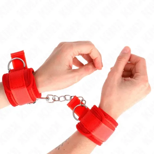 Neoprene wrist cuffs, red, 42 x 5 cm – Kink