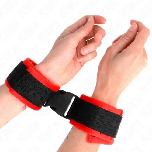 Nylon Bind Klett-Handfesseln Schwarz – Kink