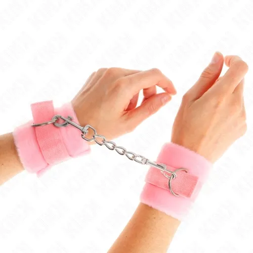 Beginner Pelzhandmanschetten Rosa 30 X 7cm – Kink