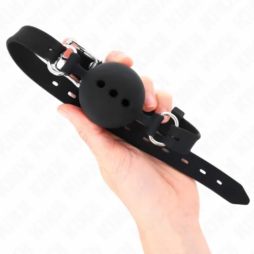 MORDAZA 55 x 2 cm Ball 4.5cm Vollsilikon Größe M Schwarz – Kink