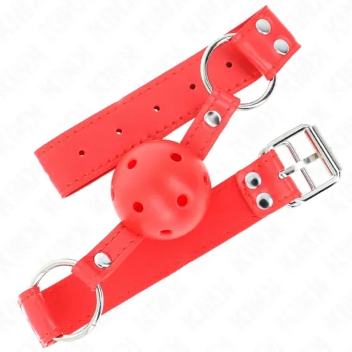Complete Red Hollow Ball Gag 62 x 2 cm – Kink