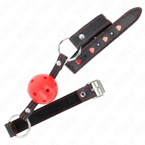 Hollow Hard Red Ball Gag Model 2 65 x 2.5 cm – Kink