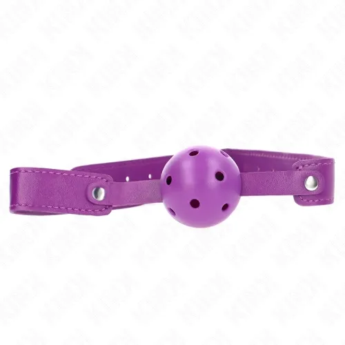 Purple toggle with holes and adjustable strap on a white background.