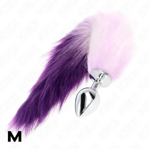 Analplug Größe M 8 X 3.5cm Mit Schwanz 40cm Lila – Kink