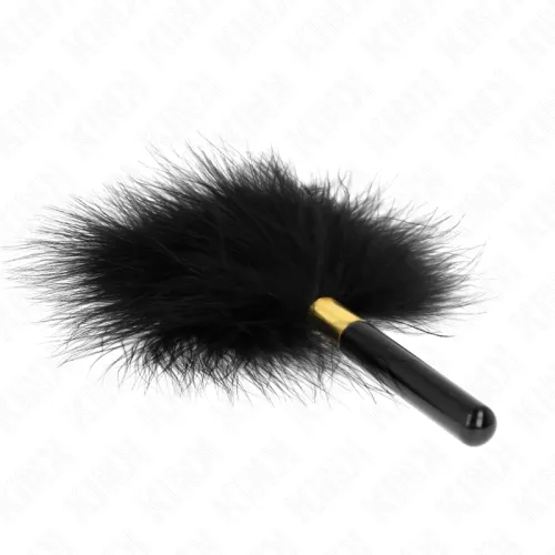 Black and gold metal tickle feathers 18cm – Kink