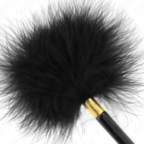 Black and gold metal tickle feathers 18cm – Kink