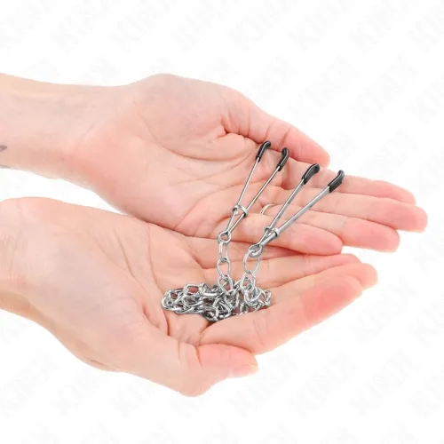 Thin nipple clamps with thick 30cm chain – Kink