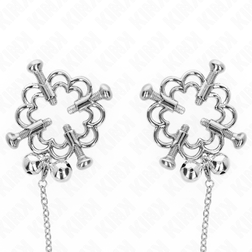 KINK - METALLISCHE BLUMEN-NIPPELKLAMMERN MIT KETTE