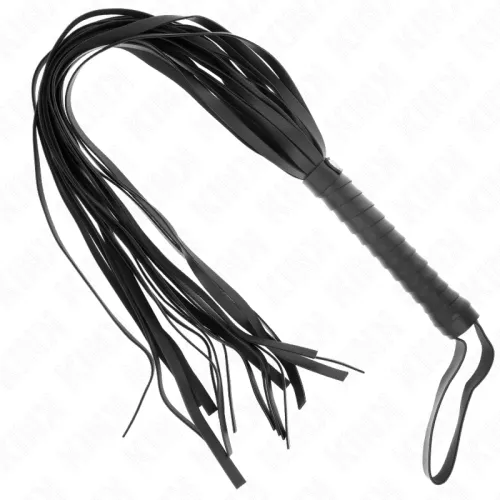 Black Whip with Short Handle and Long Tail 70cm – Kink