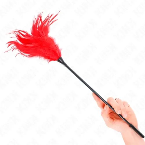 Mehrere Rote Kitzelfedern 45cm – Kink