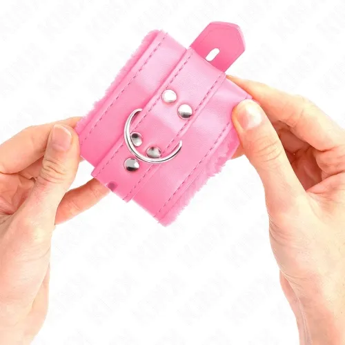 Handgelenkfesseln gefüttert Mit Löchern Rosa – Kink