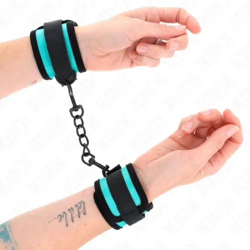 Nylon-Handfessel Mit Klettverschluss Schwarz-Blau – Kink