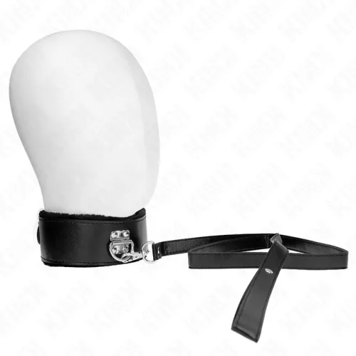 Halskette Mit Leine 116cm Mit Silbernen Nieten Modell 4 Schwarz – Kink