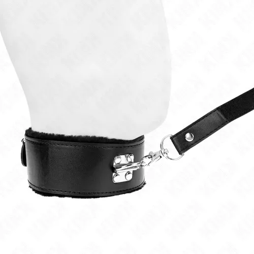 Halskette Mit Leine 116cm Mit Silbernen Nieten Modell 4 Schwarz – Kink