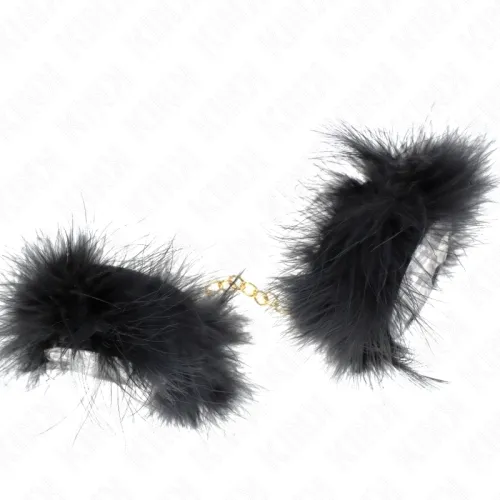Spring-loaded wrist cuffs with gold chain, model 0 – Kink