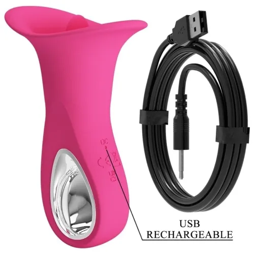 Clyde Oral Vibrator Vibrating Tongue 12 Modes Pink | Pretty Love