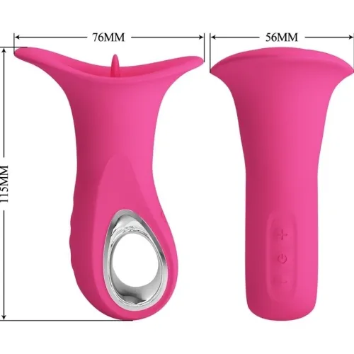 Clyde Oral Vibrator Vibrating Tongue 12 Modes Pink | Pretty Love
