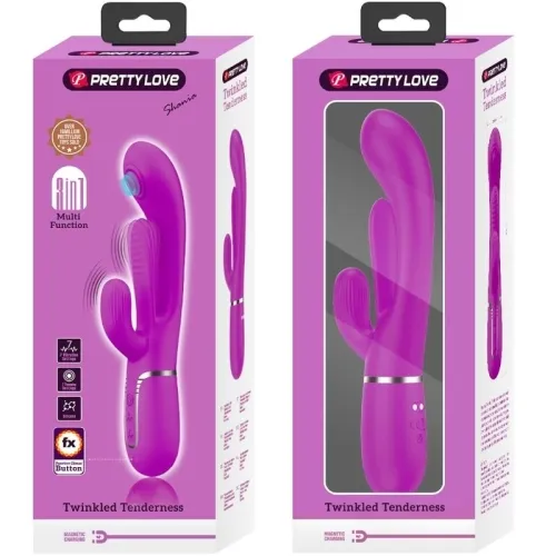 Shania Triple Rabbit Vibrator Multifunktions-Rosa | Pretty Love
