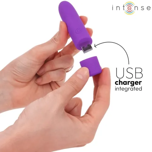 Symone Usb Wiederaufladbarer Vibrierender Bullet 8 Vibrationen Lila 10 X 2.2cm – Intense