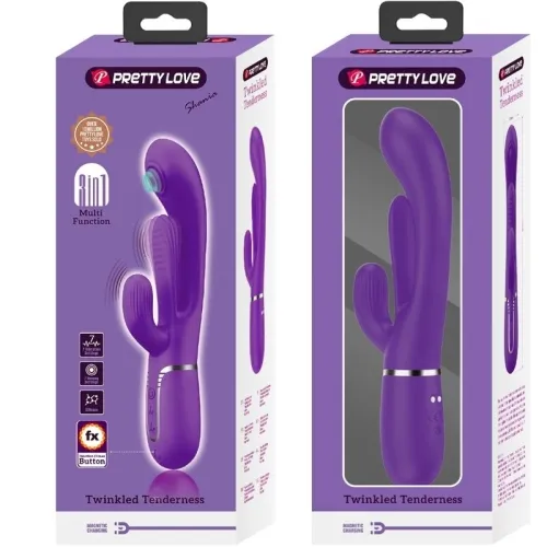 Shania Triple Rabbit Vibrator Multifunktions-Lila | Pretty Love