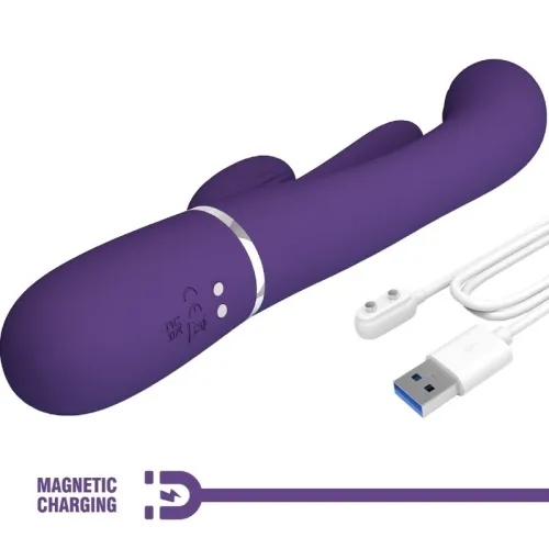 Shania Triple Rabbit Vibrator Multifunktions-Lila | Pretty Love