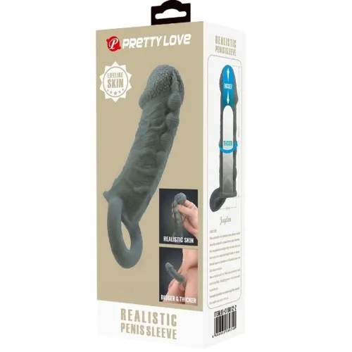 Realistic Penis Reducer and Delay Sleeve Grey – Pretty Love