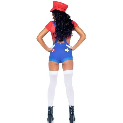 Sexy Kostüm Mario Bros Rot/Blau S – Leg Avenue