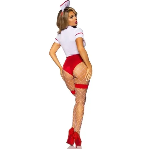 Sexy Krankenschwesterkostüm Rot/Weiss M – Leg Avenue