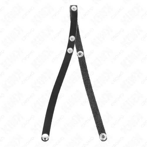 Leather penis ring with snap closure 39 x 1 cm – Kink