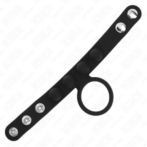 Leather penis ring 3.5cm with snap closure 23 x 2cm – Kink