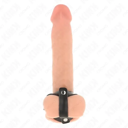 Adjustable leather penis ring and scrotum strap – Kink
