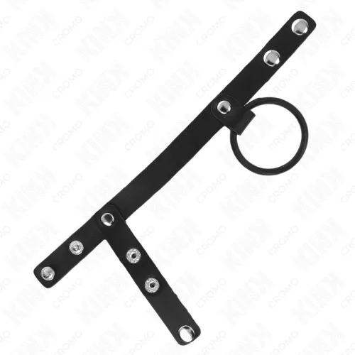 Penisring Aus Silikon 3.8cm Mit Hohem Teiler Und Lederband 22 X 1.5cm – Kink
