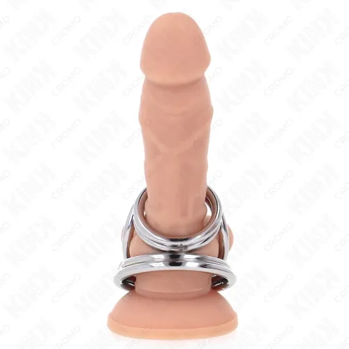 Triple Chrome Metal Penis Ring 3.8cm to 5cm Model 1 – Kink