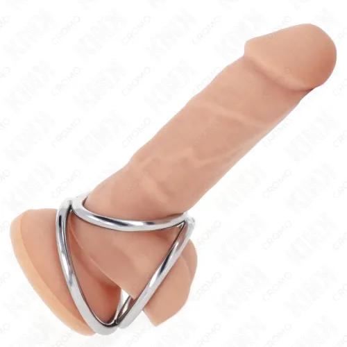 Triple Chrome Metal Penis Ring 3.8cm to 5cm Model 2 – Kink