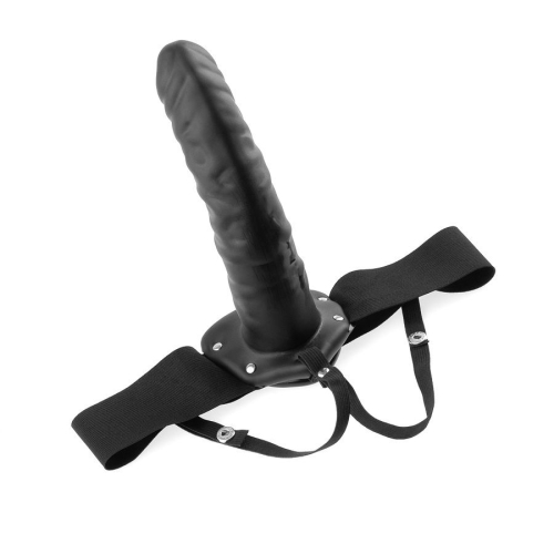 19cm Hollow Strap On Schwarz | Fetish Fantasy